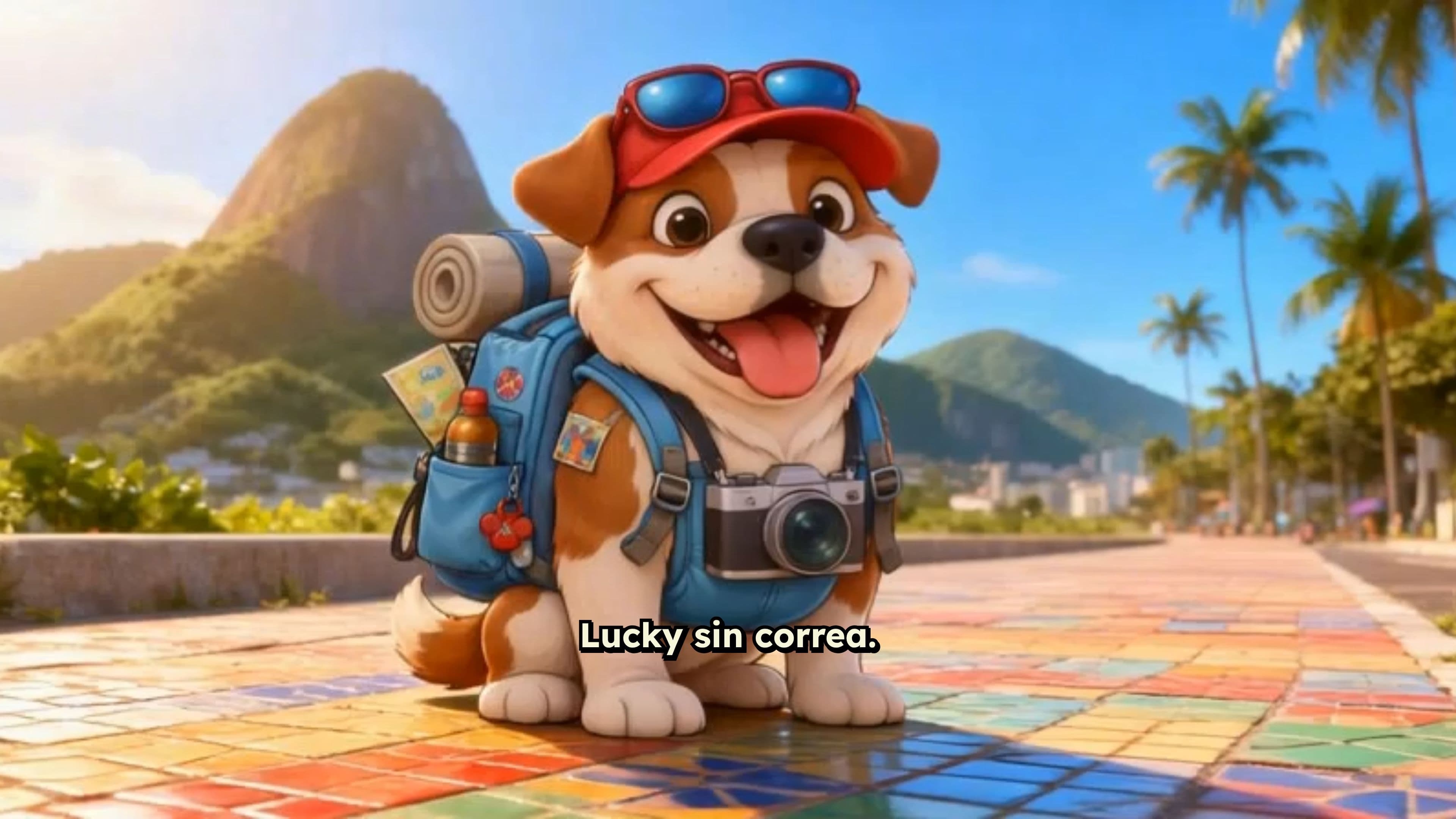 Lucky sin correa en Brasil