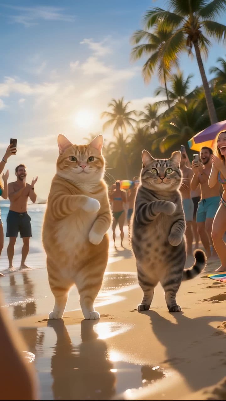 80s Beach Cat Dance Party