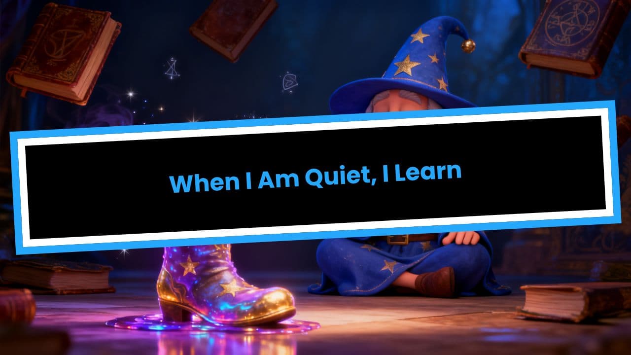 When I Am Quiet, I Learn