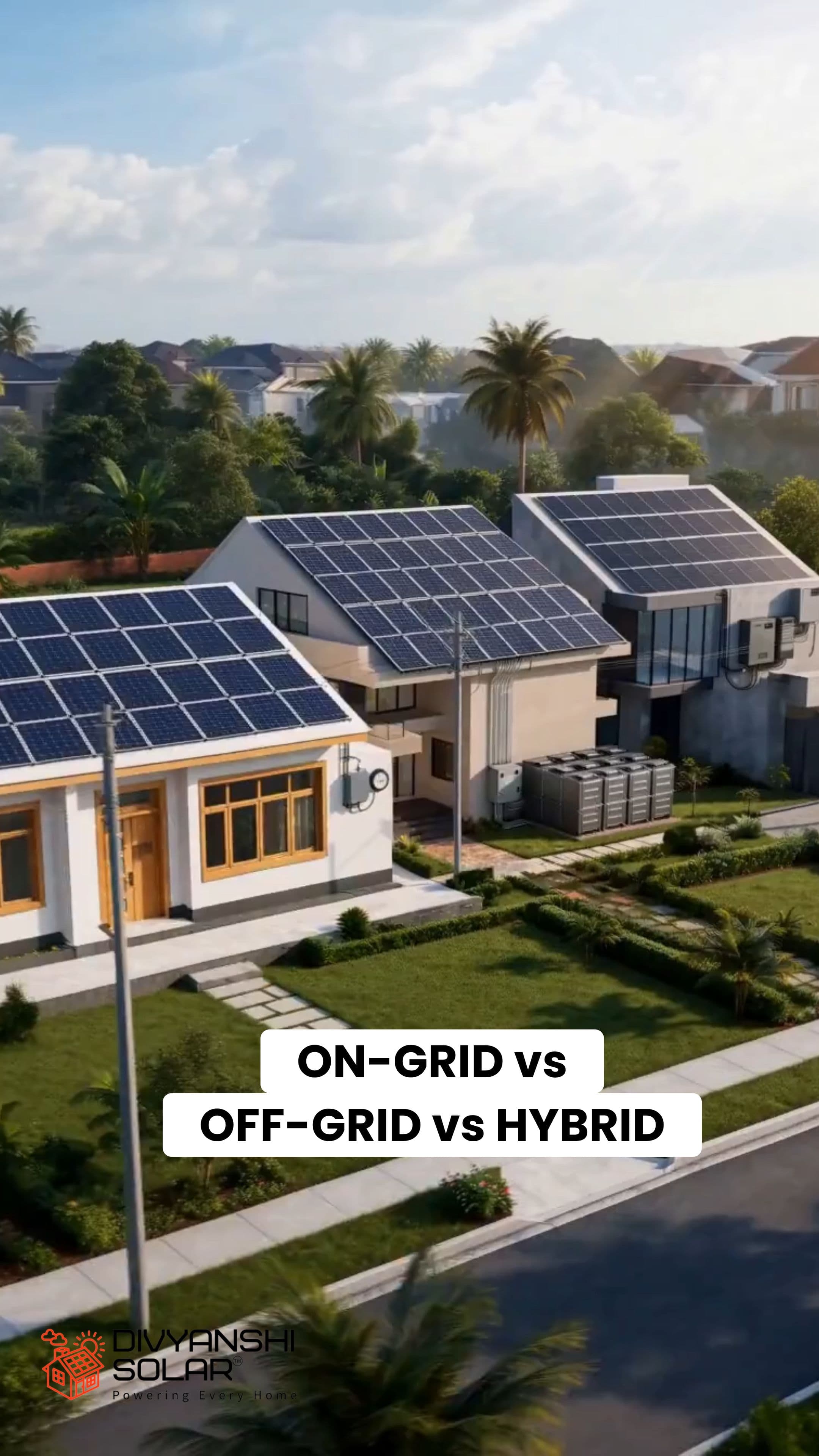 Divyanshi Solar - On-Grid vs Off-Grid vs Hybrid Solar Explainer