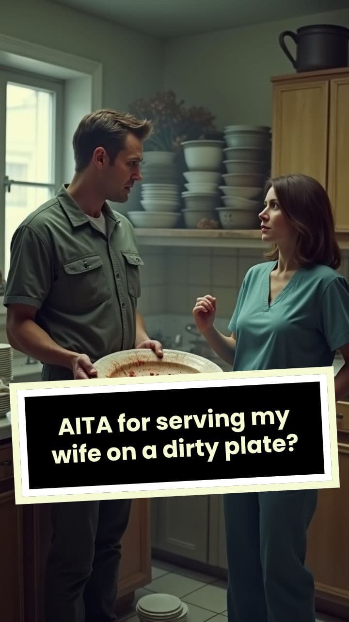 AITA for serving my wife on a dirty plate?