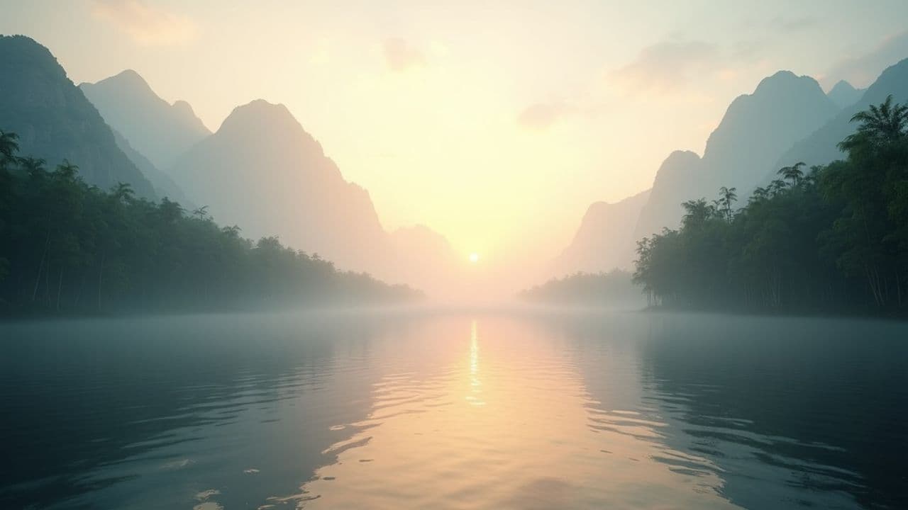 Bamboo Boat on the Yangtze