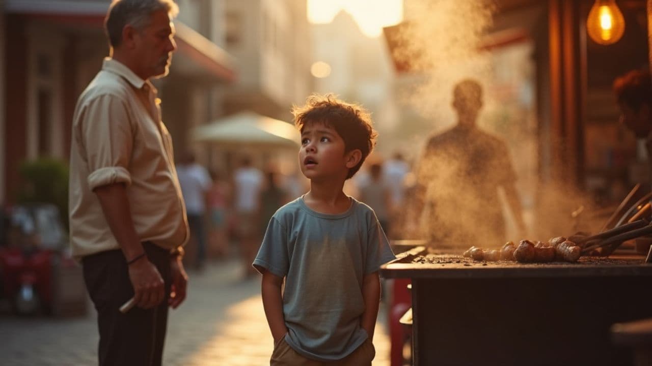 Boy Pleads for More Kebab