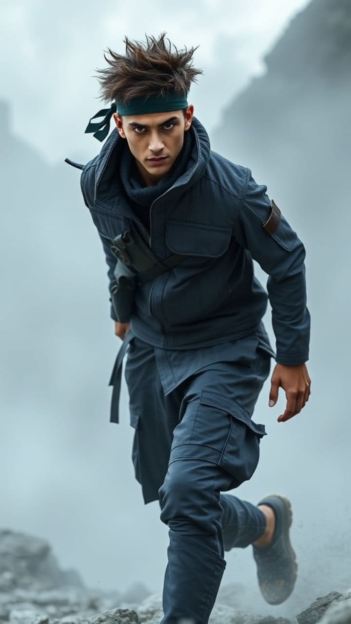 धुंधली पहाड़ियों में योद्धा की यात्रा