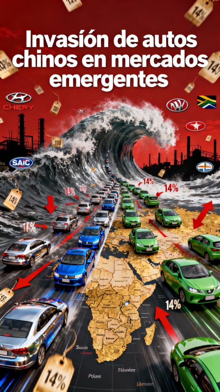 Invasión de autos chinos en mercados emergentes