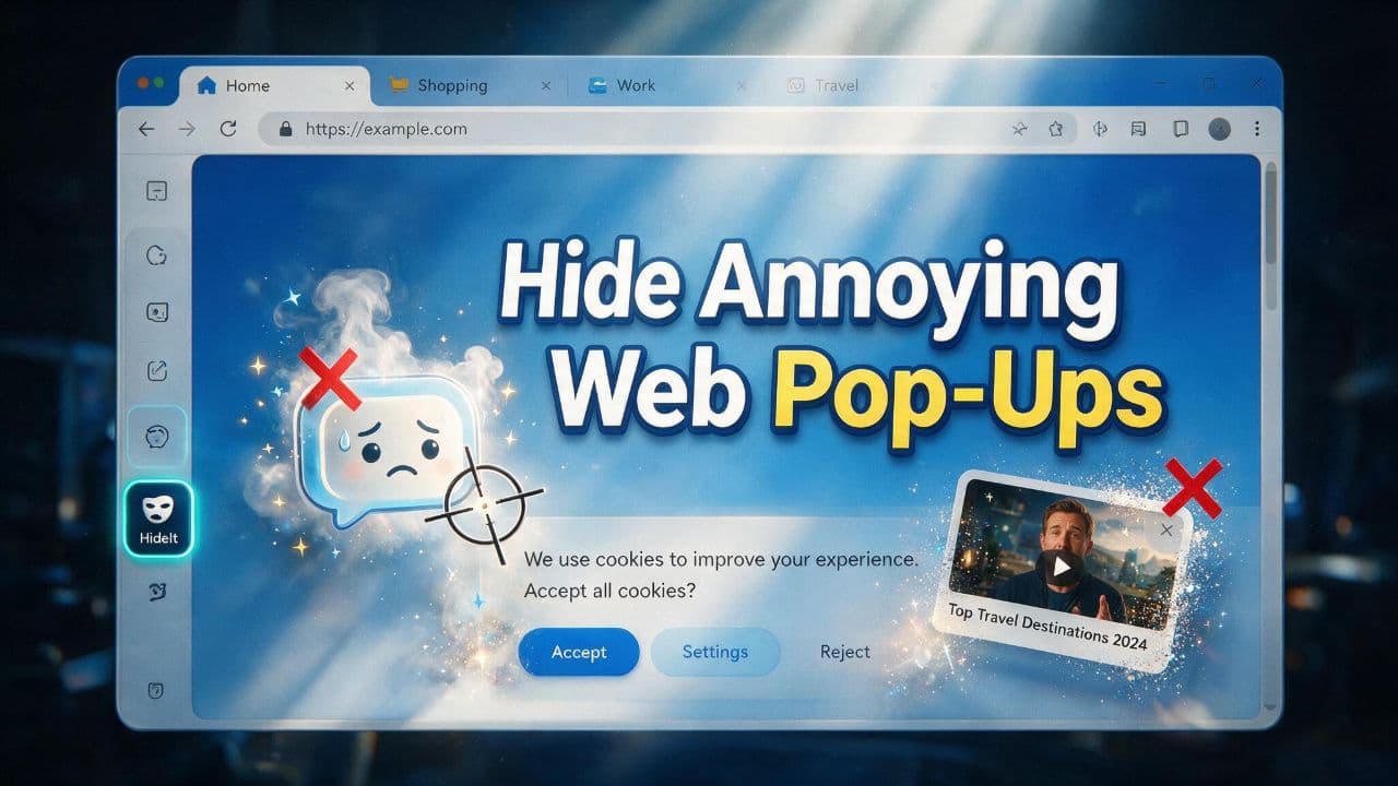 Hide Annoying Web Pop-Ups
