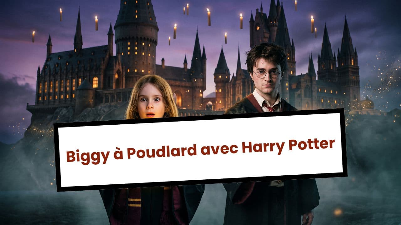Biggy à Poudlard avec Harry Potter