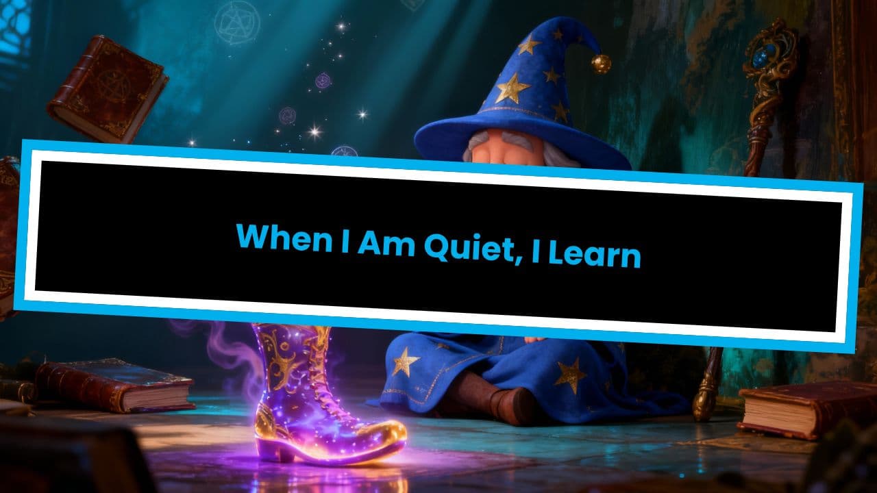 When I Am Quiet, I Learn