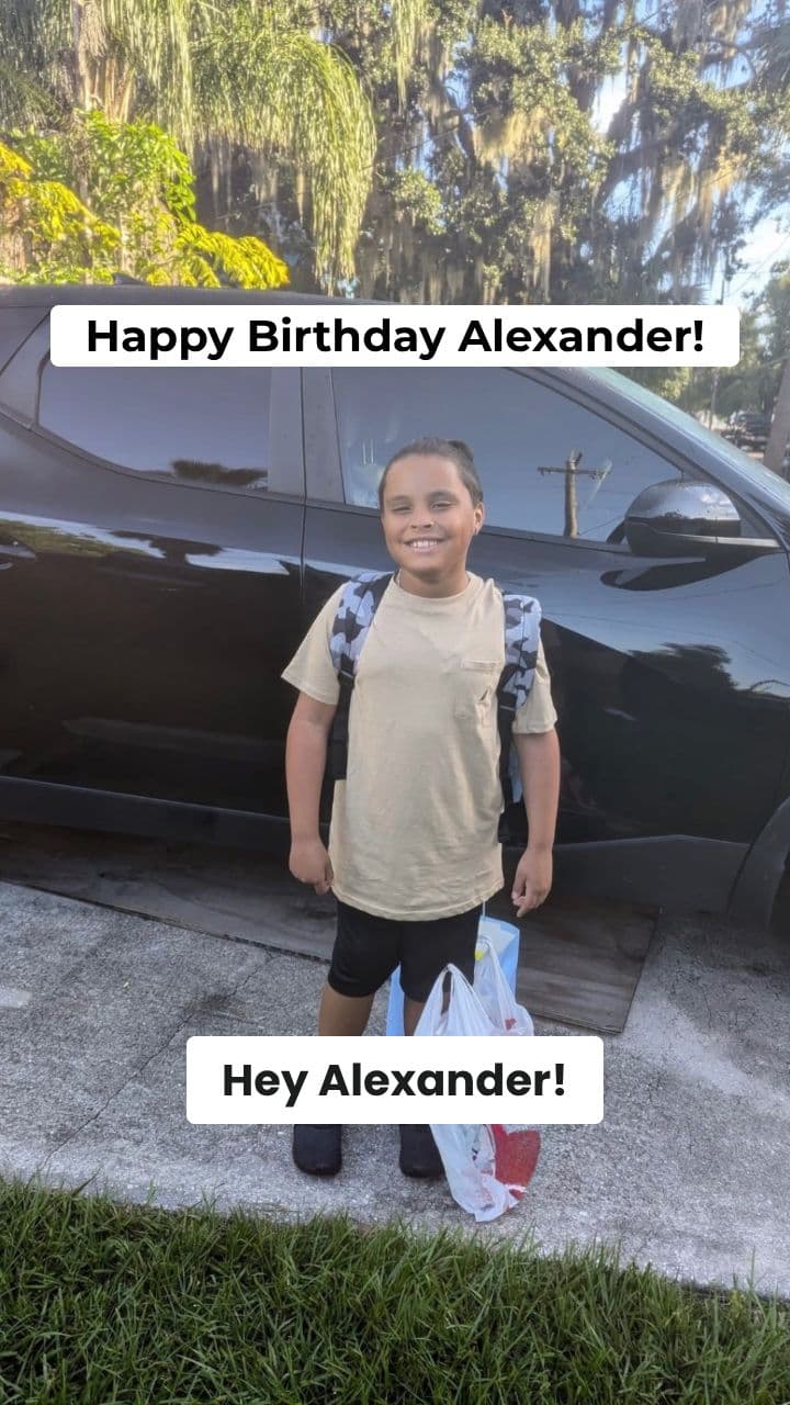 Alexander's Special Birthday Message