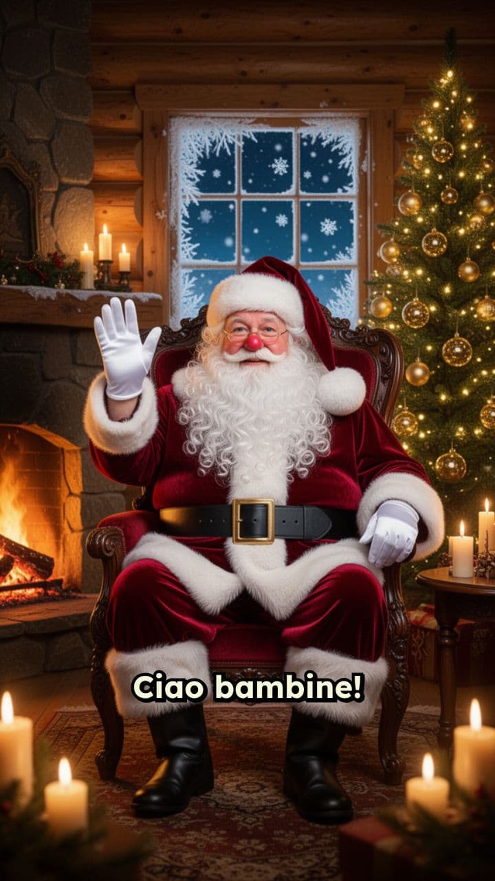 Messaggio di Babbo Natale alle bambine