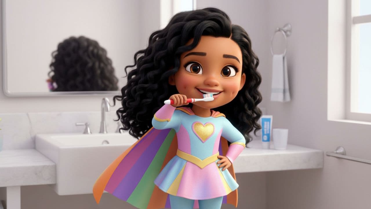 Brushing with Super Mimi