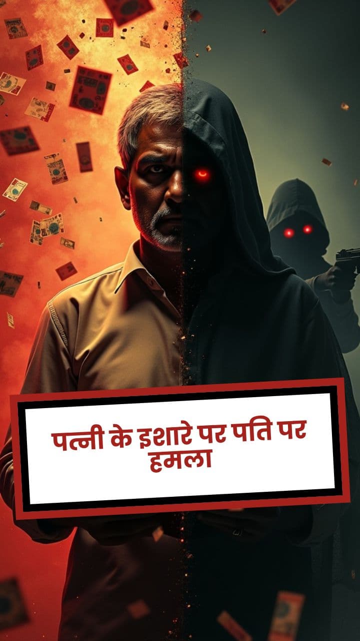पत्नी के इशारे पर पति पर हमला