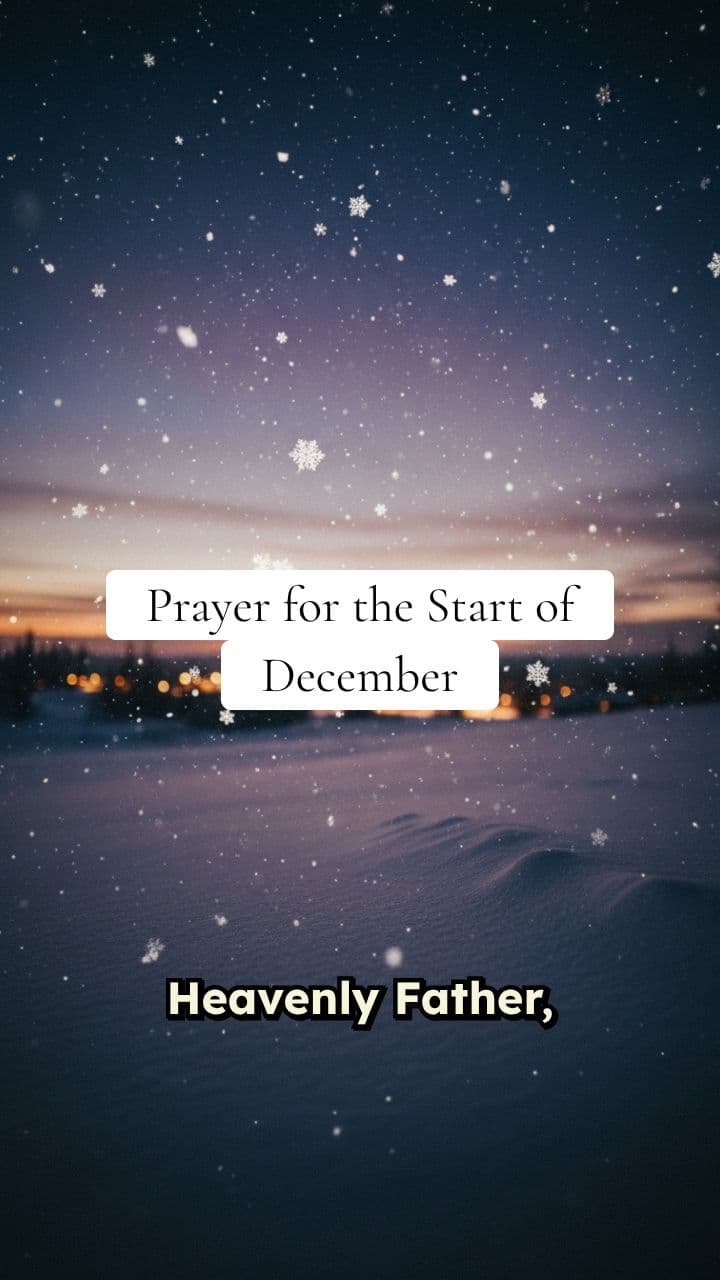 Prayer for the Start of December