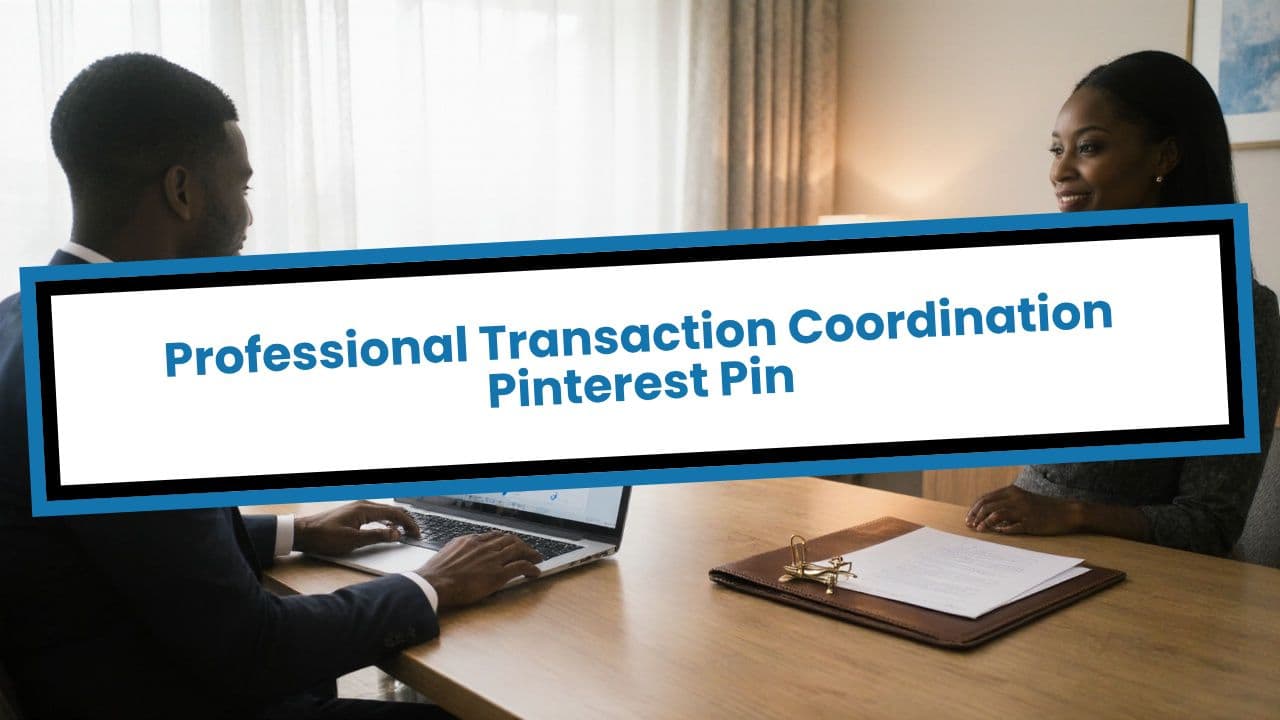 Professional Transaction Coordination Pinterest Pin