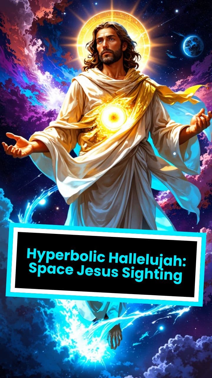 Hyperbolic Hallelujah: Space Jesus Sighting
