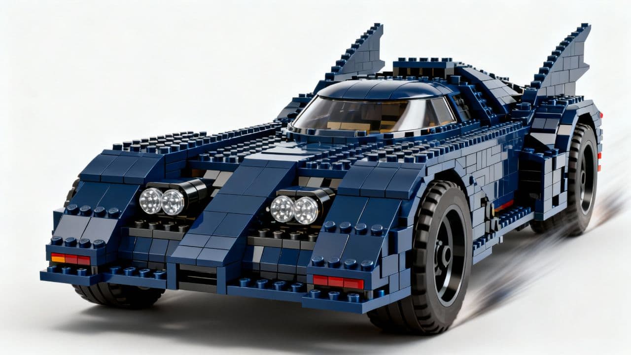 LEGO Batmobile with Detachable Stud Launcher