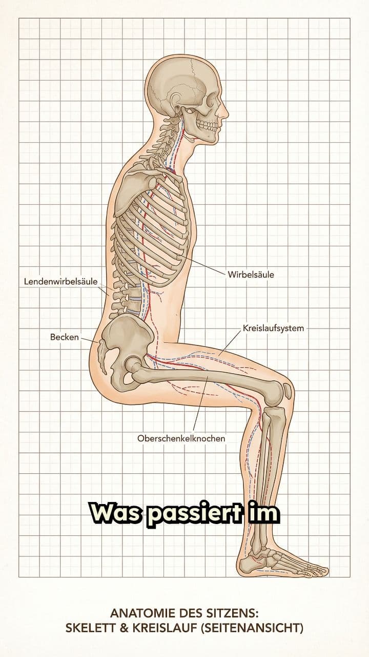 Was langes Sitzen im Körper auslöst