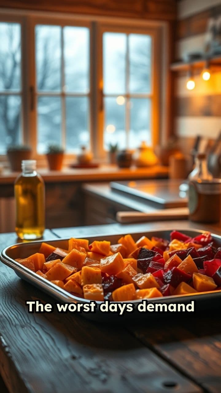 Roasted Vegetables with Harissa Dressing