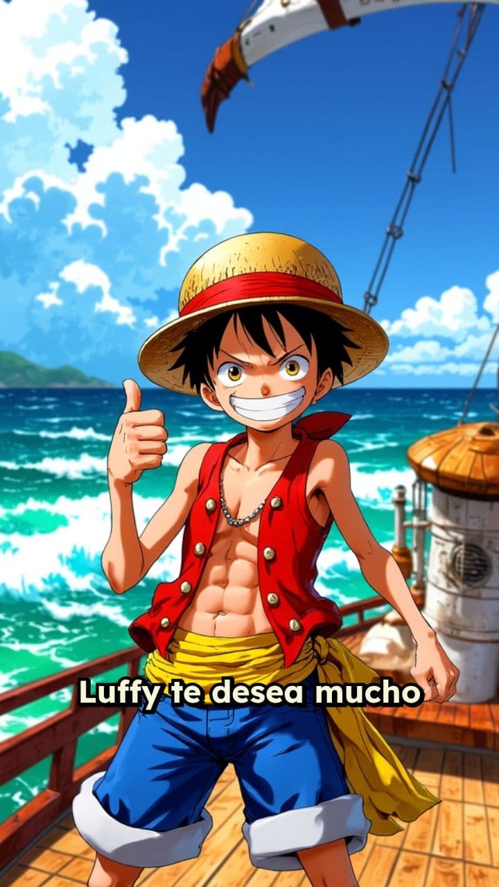 Ánimo de Luffy para tu trabajo