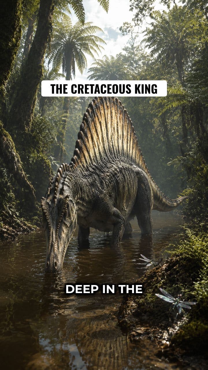 Prehistoric Rivalry: Spinosaurus vs Crocodile