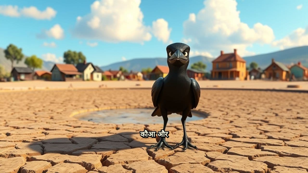 कौआ का धैर्य और प्रयास