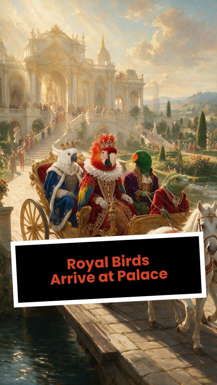Royal Birds Arrive at Palace