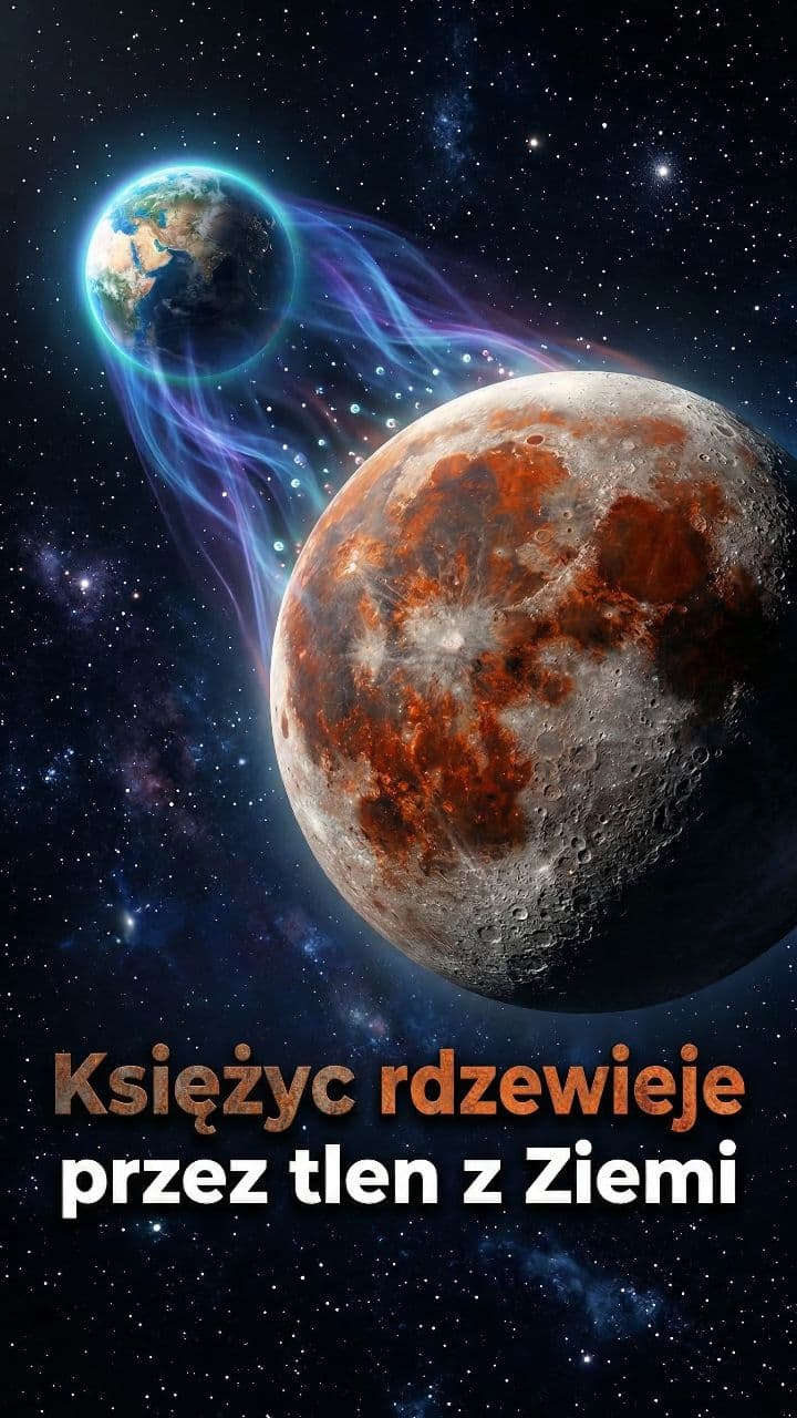 Księżyc rdzewieje przez tlen z Ziemi