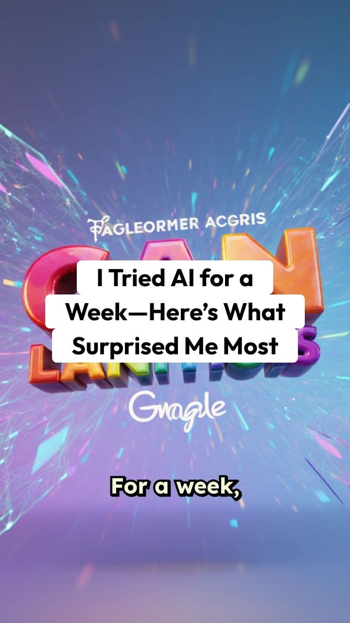 I Tried AI for a Week—Here’s What Surprised Me Most