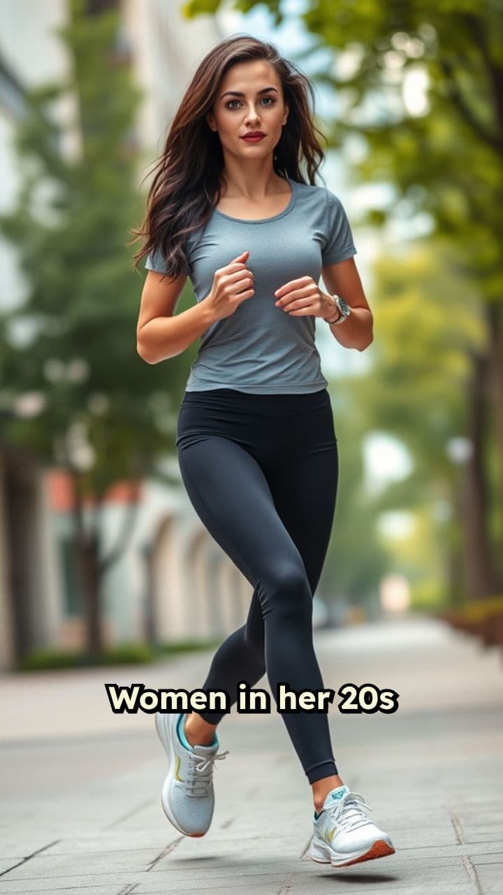 Healthy Young Woman on the Street