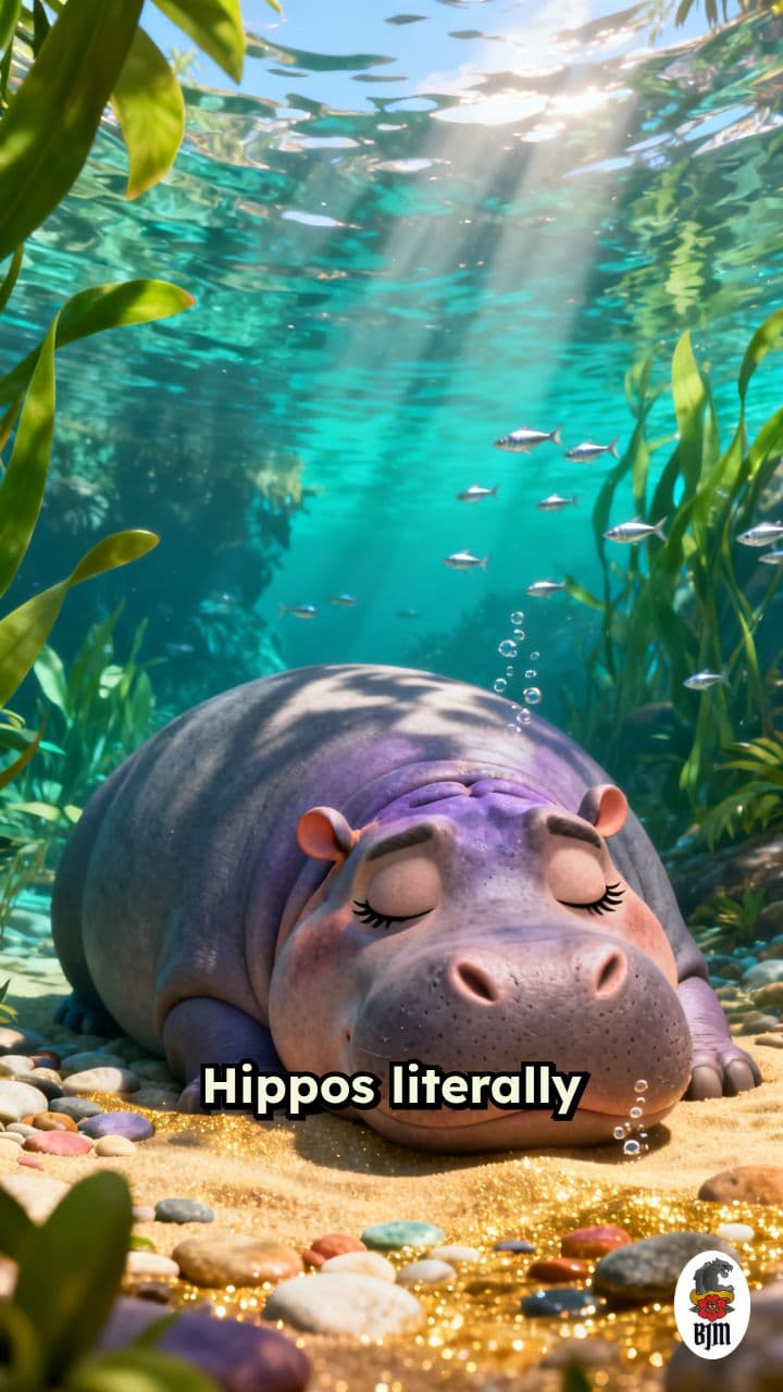 Hippos Sleep Underwater on Autopilot