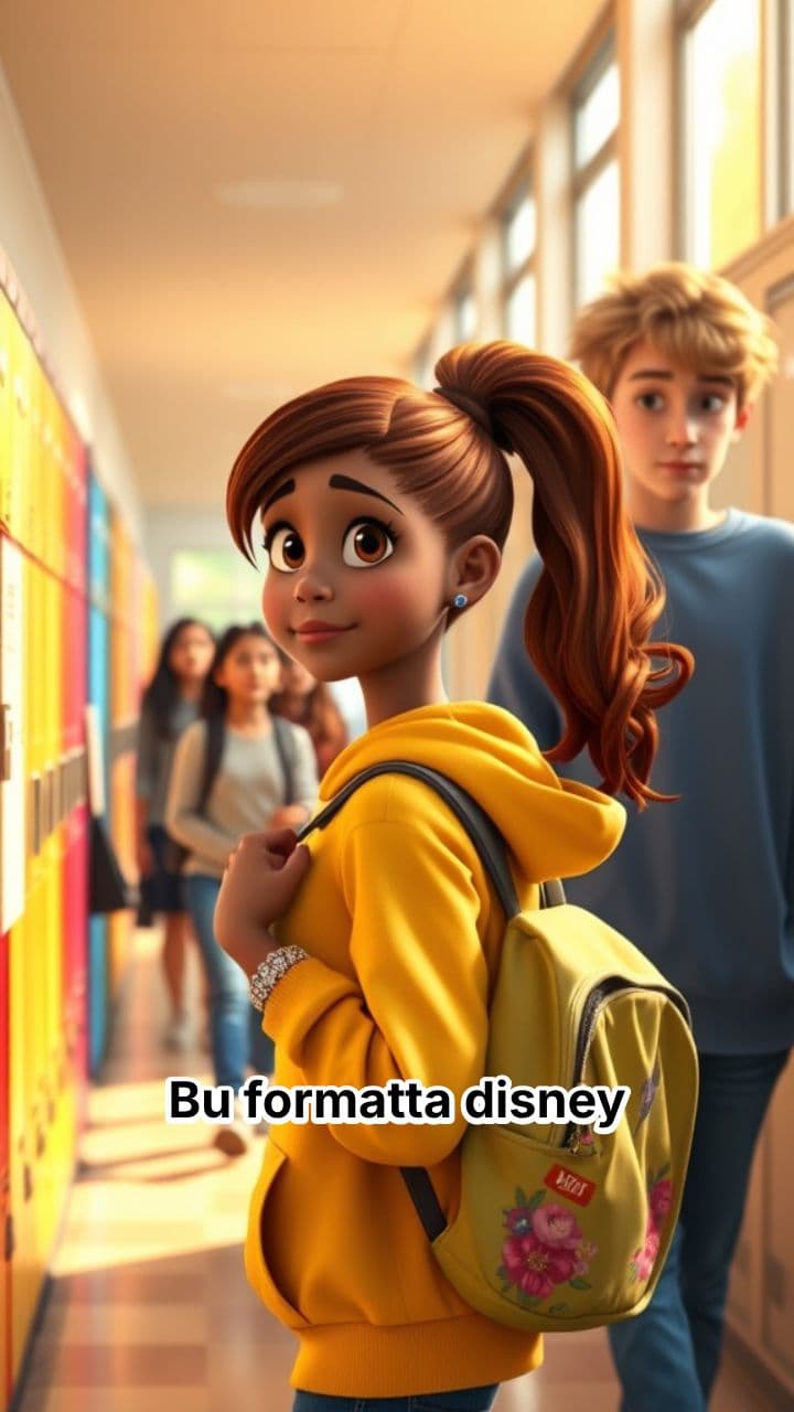 School Introduction Scene in Pixar Style