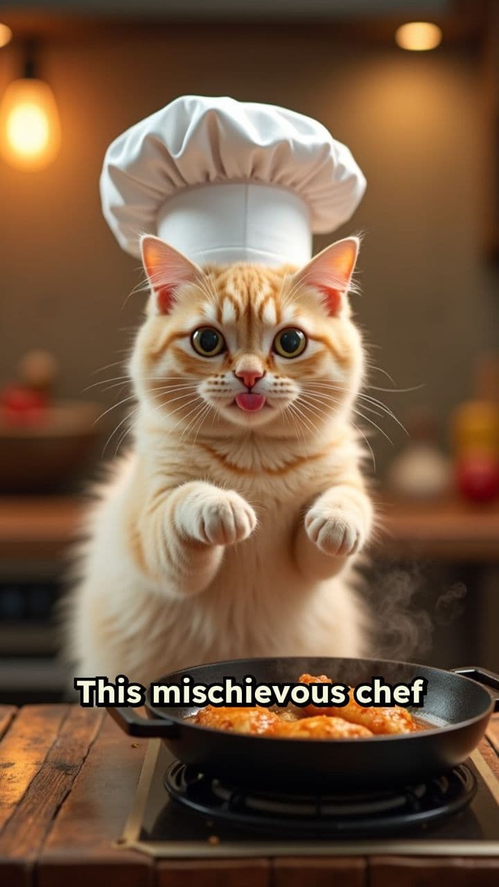 Mischievous Chef Cat