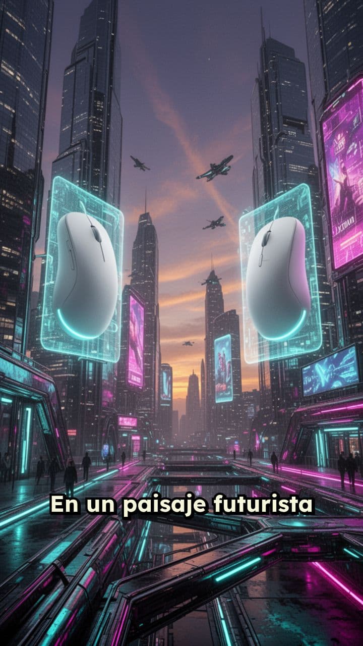 El robot y el mouse blanco
