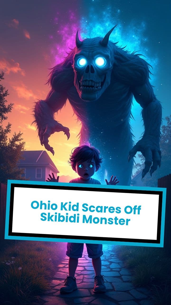 Ohio Kid Scares Off Skibidi Monster