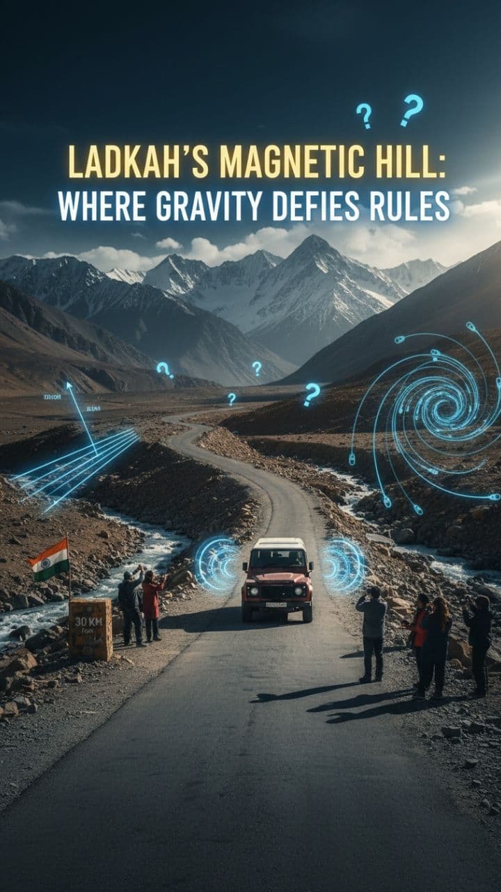 Ladakh's Magnetic Hill: Where Gravity Defies Rules