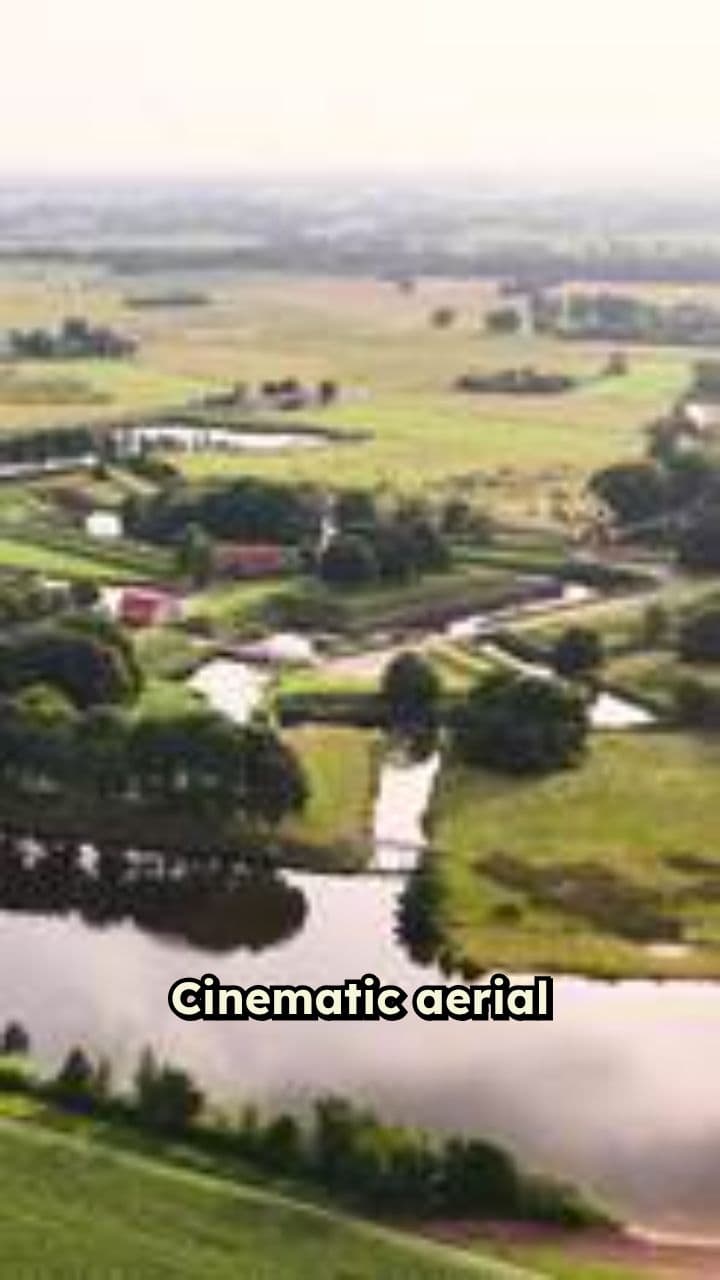 Cinematic Drone View of Fertile Farmlands
