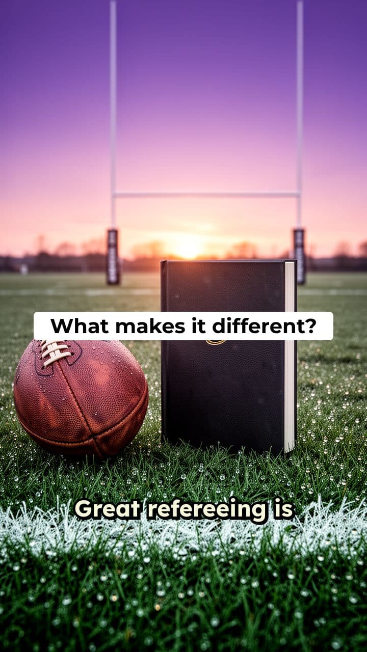 Rugby Referee Journal - Professionalism and Authority