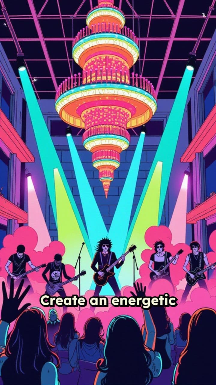 Neon Punk-Rock Chandelier Swing