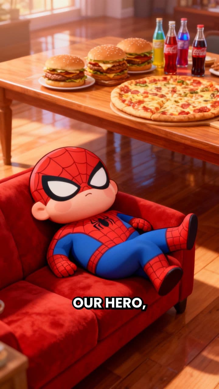 Lazy Web-Slinger's Snack Time