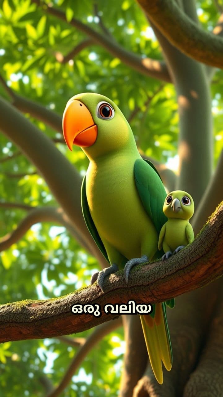 ധൈര്യം കൊണ്ട് പറക്കുന്ന തത്തക്കുട്ടി