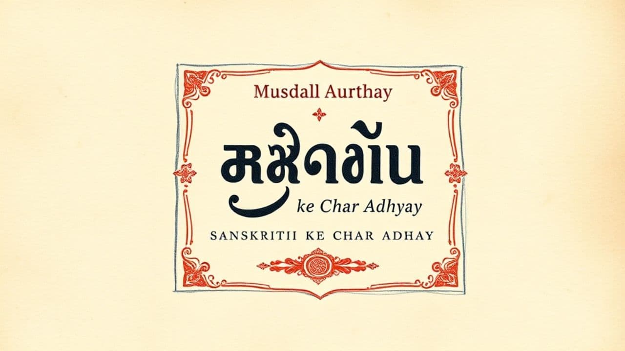 സൻസ്കൃതിക്ക് ചാർ അധ്യായ്