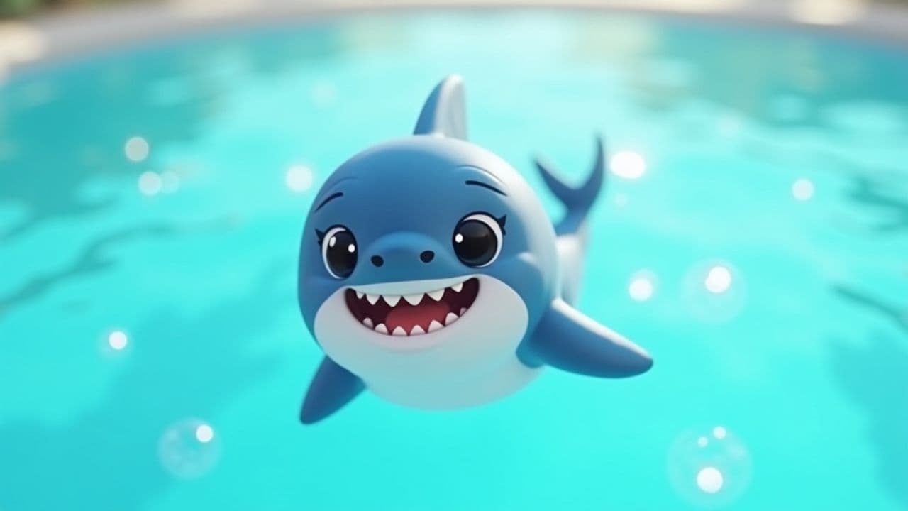 Der fröhliche Babyhai im Meer