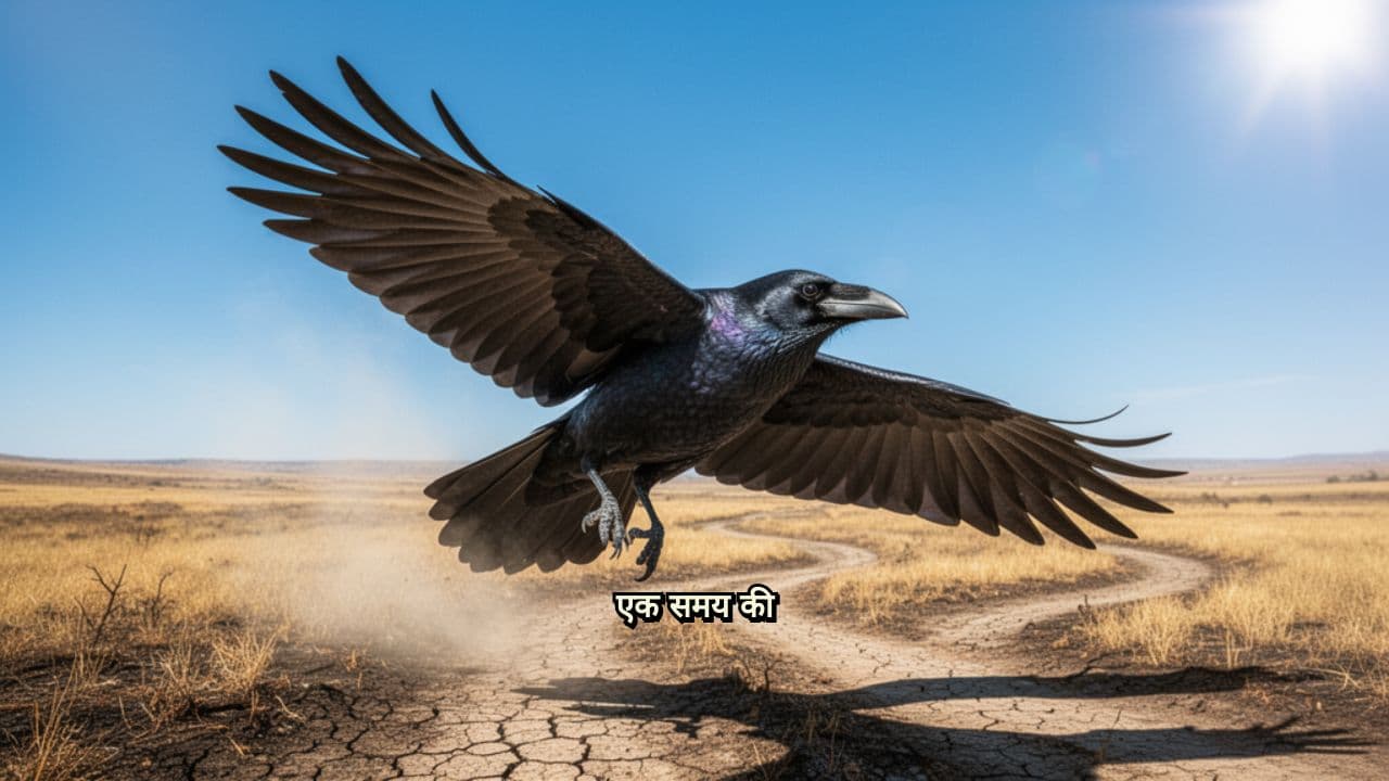 प्यासा कौआ - बुद्धिमानी की कहानी
