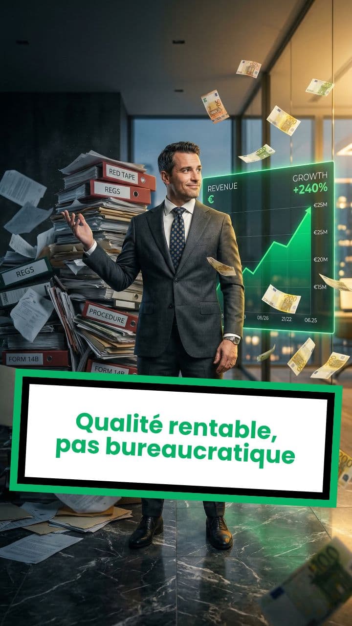 Qualité rentable, pas bureaucratique