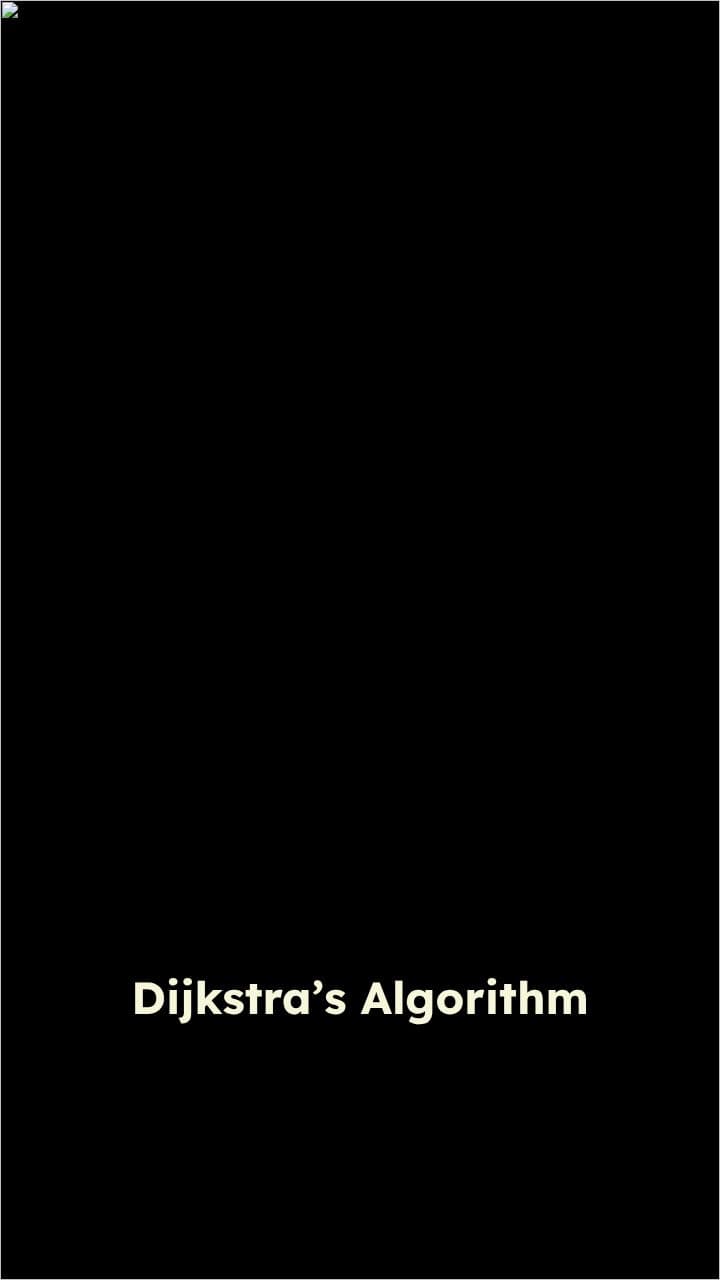 Dijkstra's Algorithm for Shortest Paths