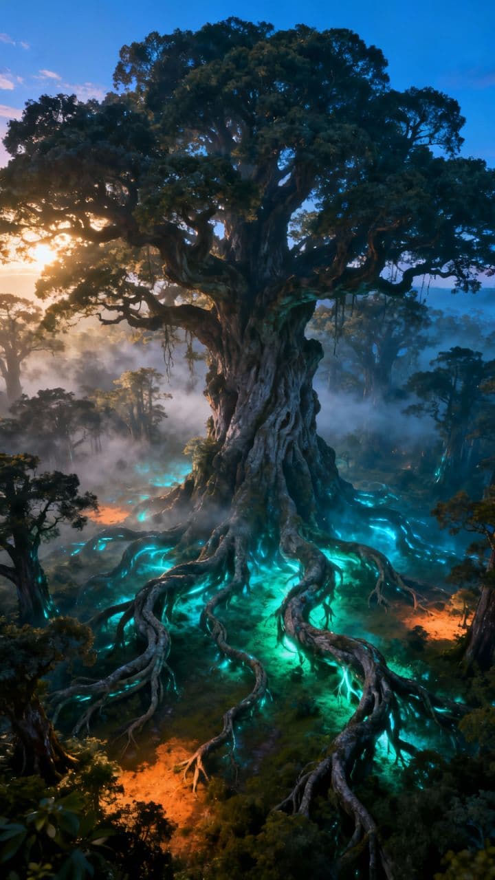 Obklopený stromami a svetlom