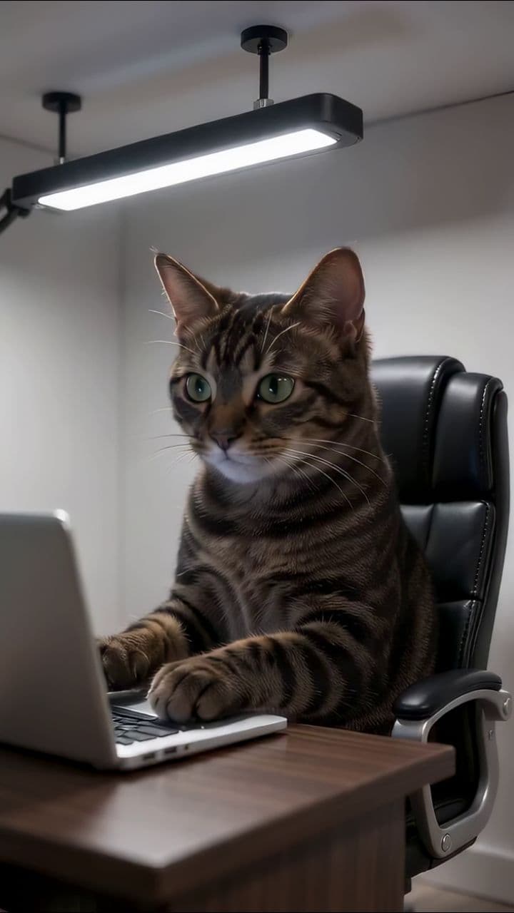 Mama Cat's Office Day