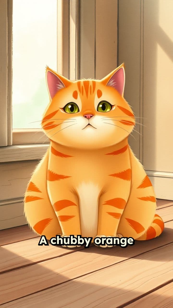 Chubby Cat's Blank Stare