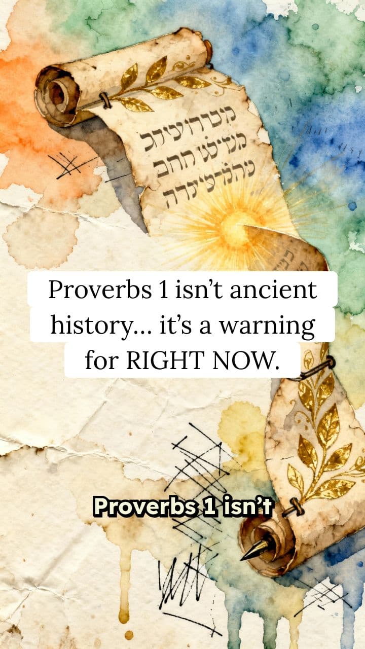 Proverbs 1: A Warning for Right Now