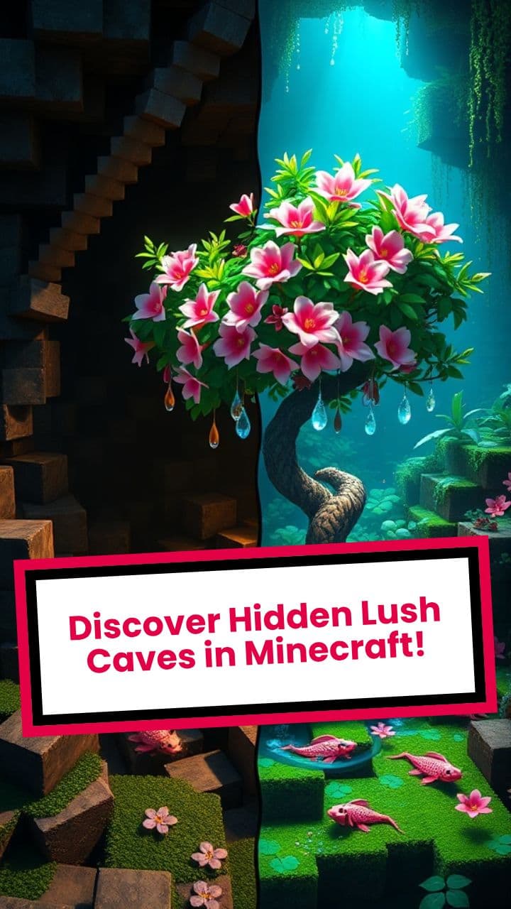 Discover Hidden Lush Caves in Minecraft!